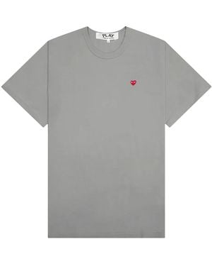 COMME DES GARÇONS PLAY T-Shirt mit Herz-Patch - Grau