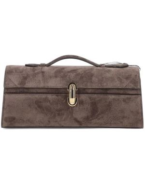 SAVETTE Bolso Shopper Con Cierre Giratorio - Marrón
