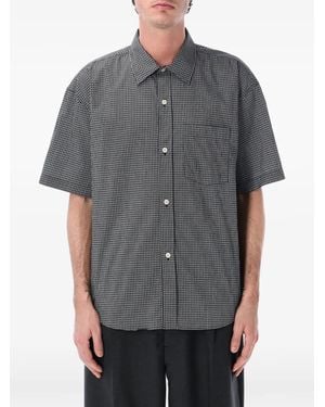 mfpen New Input Check-Pattern Shirt - Grey