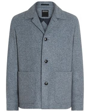 ZEGNA パッチポケット ジャケット - ブルー