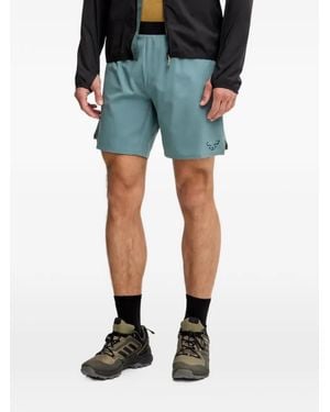 Dynafit Logo-Print Perforated Shorts - Blue