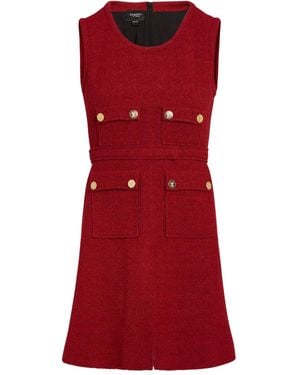Giambattista Valli Bouclé-Kleid mit Knopfdetail - Rot