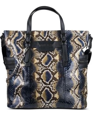 Jimmy Choo Python-Effect Tote Bag - Black
