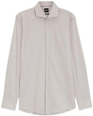 BOSS Striped Long-Sleeve Shirt - White