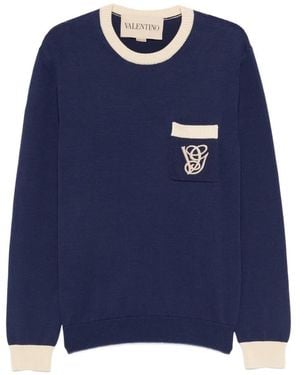 Valentino Garavani Crew-Neck Jumper - Blue