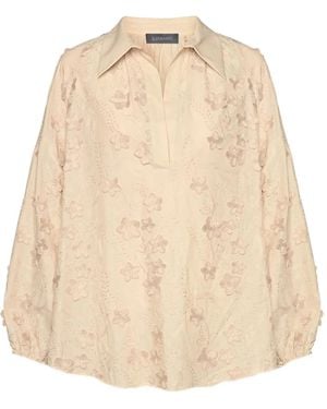 Elena Miro Cotton Voile Blouse - Natural