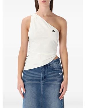 adidas Asymmetric One-Shoulder Top - Blue