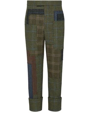 Thom Browne Hunting Tweed Backstrap Trousers - Green