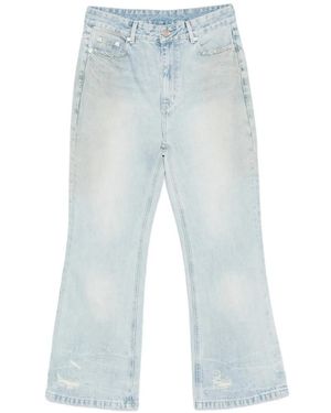 MADFRENZY Distressed Bootcut Jeans - Blue