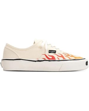 KAMIYA Herc Flame-Pattern Vulcanized Sneakers - Pink