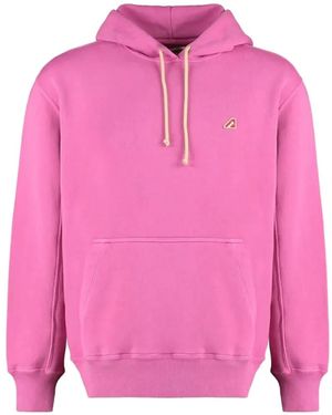 Autry Logo-Patch Hoodie - Pink