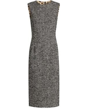 Dolce & Gabbana GREY SLEEVELESS TWEED DRESS ツイード ドレス Dolce & Gabbana Tweed Dresses for Women | Lyst
