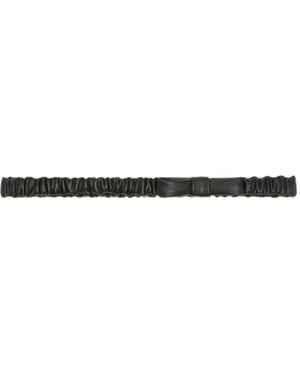 Dorothee Schumacher Feminine Edge Bow-Detail Ruched Belt - White
