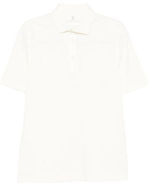 Brunello Cucinelli Polo À Manches Courtes - Blanc