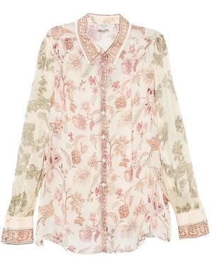 Hemant & Nandita Dani Floral-Buttoned Shirt - Natural