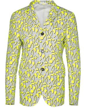Jil Sander Geometric-Print Blazer - Yellow