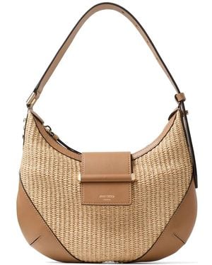 Jimmy Choo Small Bar Hobo Shoulder Bag - White