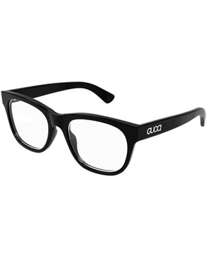 メガネ GUCCI Gucci - GG0031OA - 001 black black transpare Gucci GG0031OA Eyeglasses | FREE Shipping - Go-Optic.com