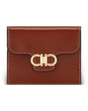 Ferragamo Gancini Compact Wallet - Brown