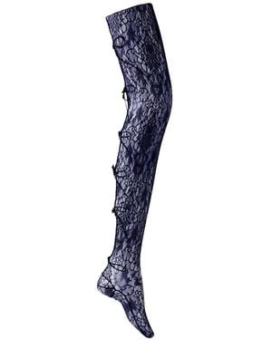 PAULINE DUJANCOURT Strumpfhose Mit Spitze - Blau