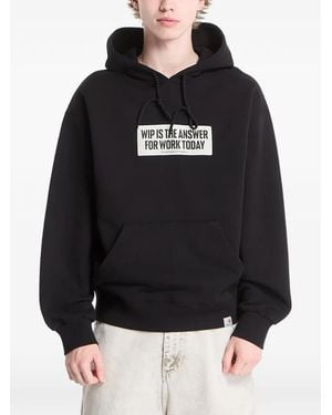 Carhartt Bumper Sticker Graphic-Print Hoodie - Black