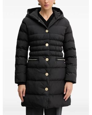 ARMANI EXCHANGE Hooded Buttoned Puffer Jacket - Black