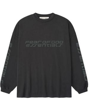 Fear Of God 90' Logo-Print Long-Sleeve T-Shirt - Black