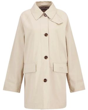Barbour Buttoned Trench Coat - Natural