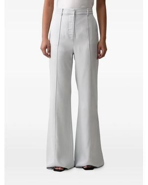 Trussardi High-Waisted Flared Pants - Gray