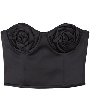 Marc Jacobs Rose Satin Corset - Black