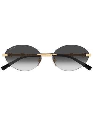 Gucci Round-Frame Sunglasses - Metallic
