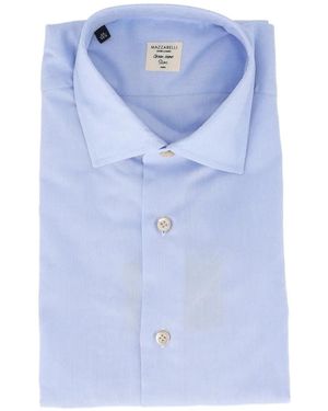 Mazzarelli Slim-Fit Cotton Shirt - Blue