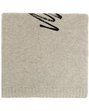 MM6 by Maison Margiela Schal Mit Logo-Print - Grau