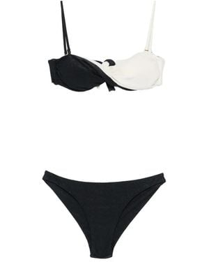 Agua de Coco Twist-Detail Bikini Top - White