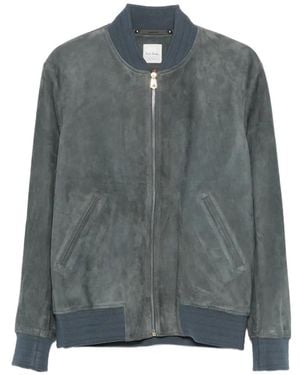 Paul Smith Suede Bomber Jacket - Grey