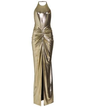 retroféte Anida Slit Gown - Metallic