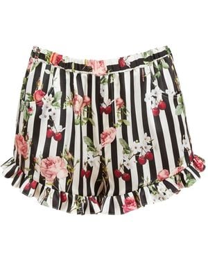 Fleur du Mal Cherry Rose Shorts - White