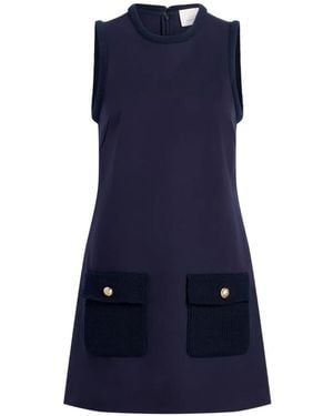 Cinq À Sept Pocket Paulette Dress - Blue