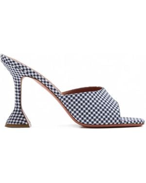 AMINA MUADDI Lupita Gingham Sandals - White