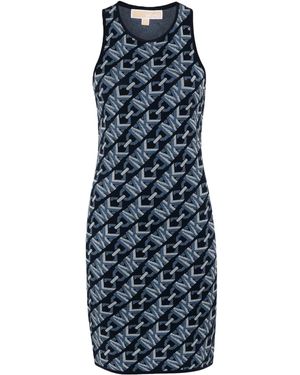 MICHAEL Michael Kors Trägerkleid Mit Monogrammmuster - Blau