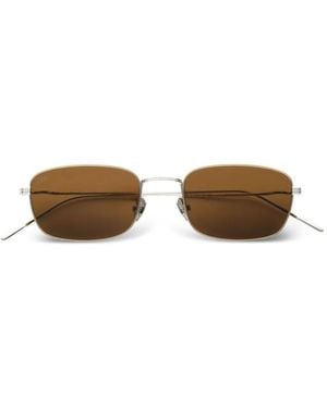 AKILA Grace Rectangle-Frame Sunglasses - White