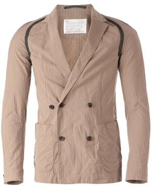 Kolor Double Breasted Pinstripe Blazer - Brown