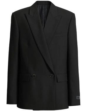 Balmain Wool 2-Button Jacket - Black