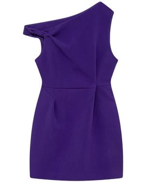 MSGM One-Shoulder Mini Dress - Purple