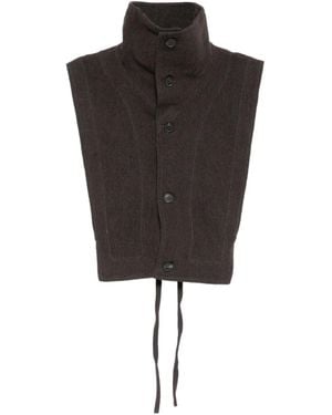 Jan Jan Van Essche Ridged Waistcoat - Black
