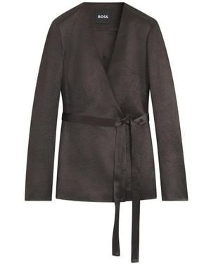 BOSS Tie-Waist Blazer - Black