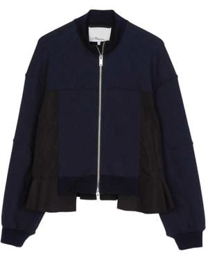 3.1 Phillip Lim Panelled Zip-Up Jacket - Blue