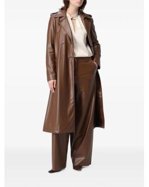 Hanita High-Shine Pants - Brown