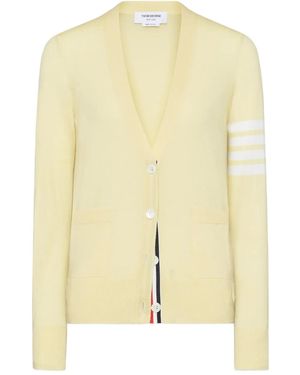 Thom Browne Cárdigan Con Detalle De Mangas - Amarillo