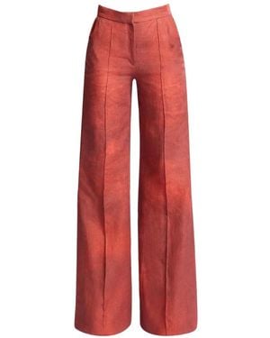 Elie Saab Printed Trousers - Red